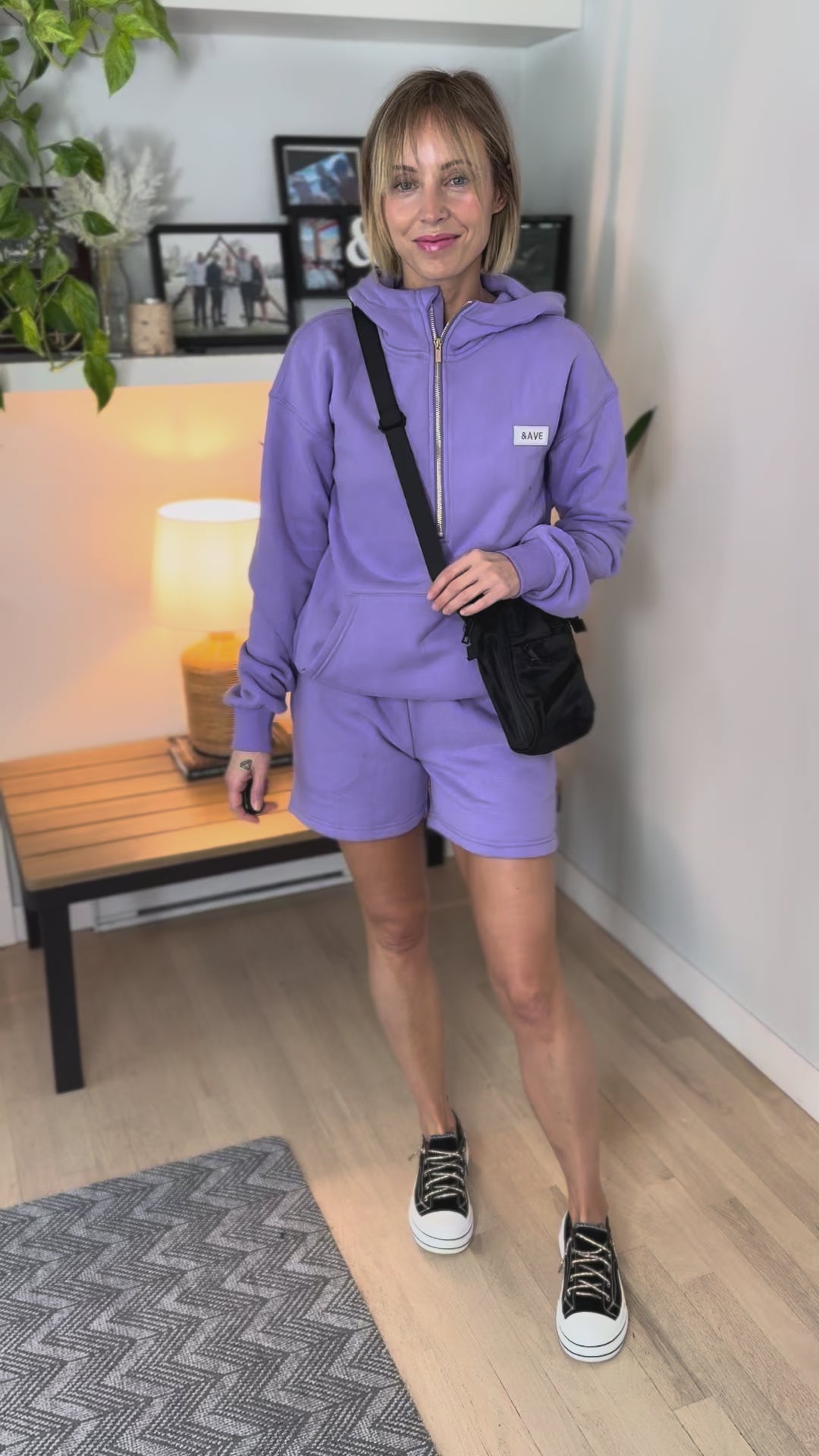 AMPERSAND AVE Comfort Zone Shorts- LAVENDER