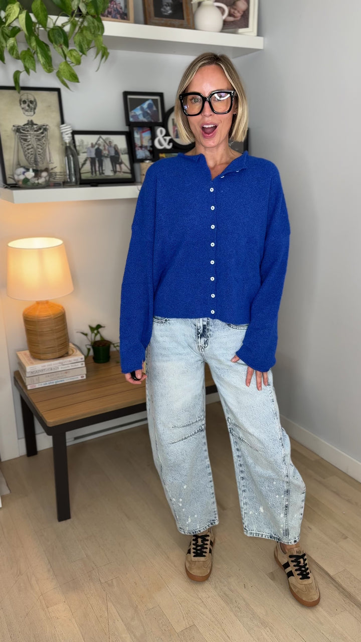 Piper Cardigan- COBALT BLUE