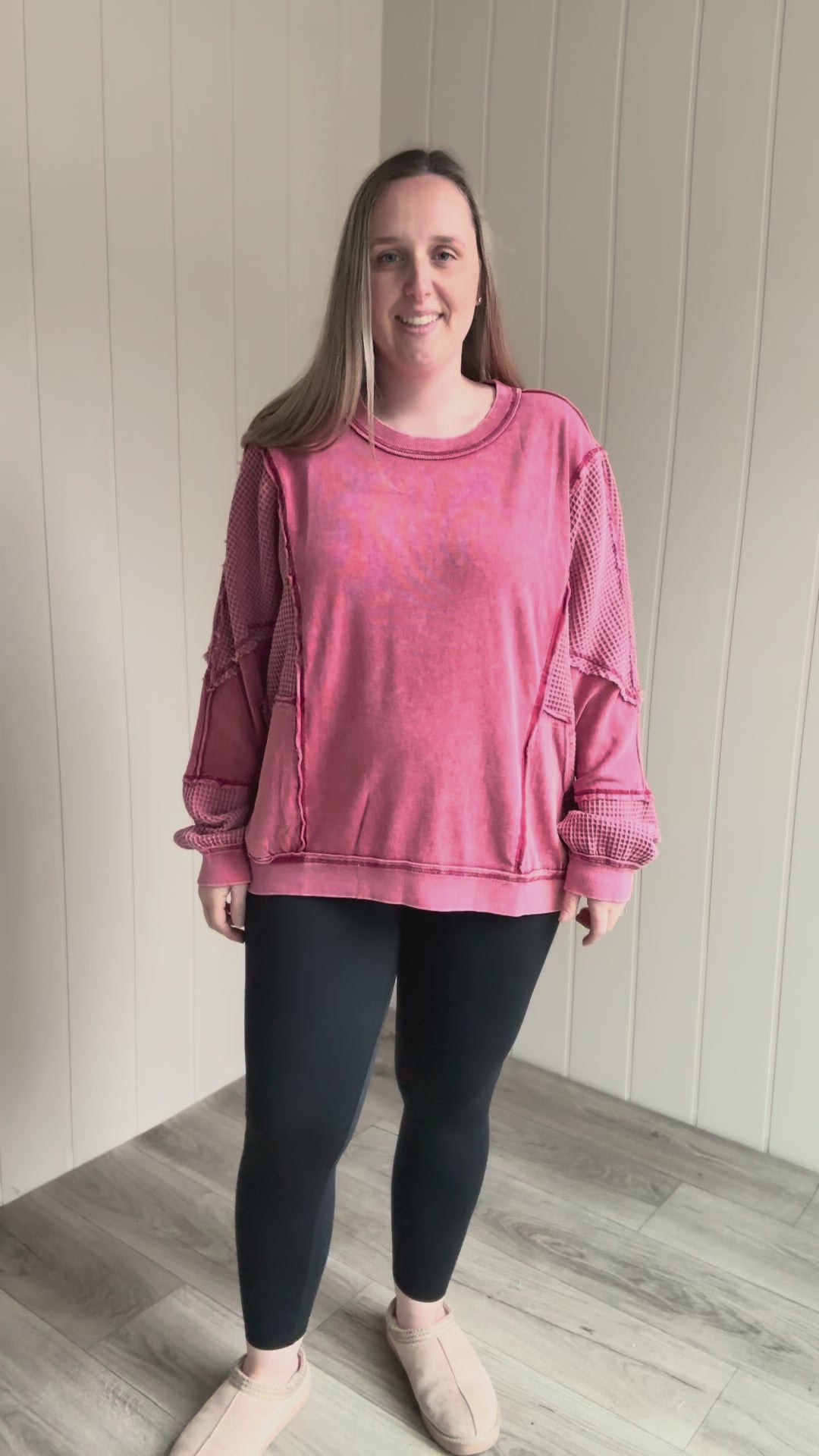 Farrah Thermal Long Sleeve- RED