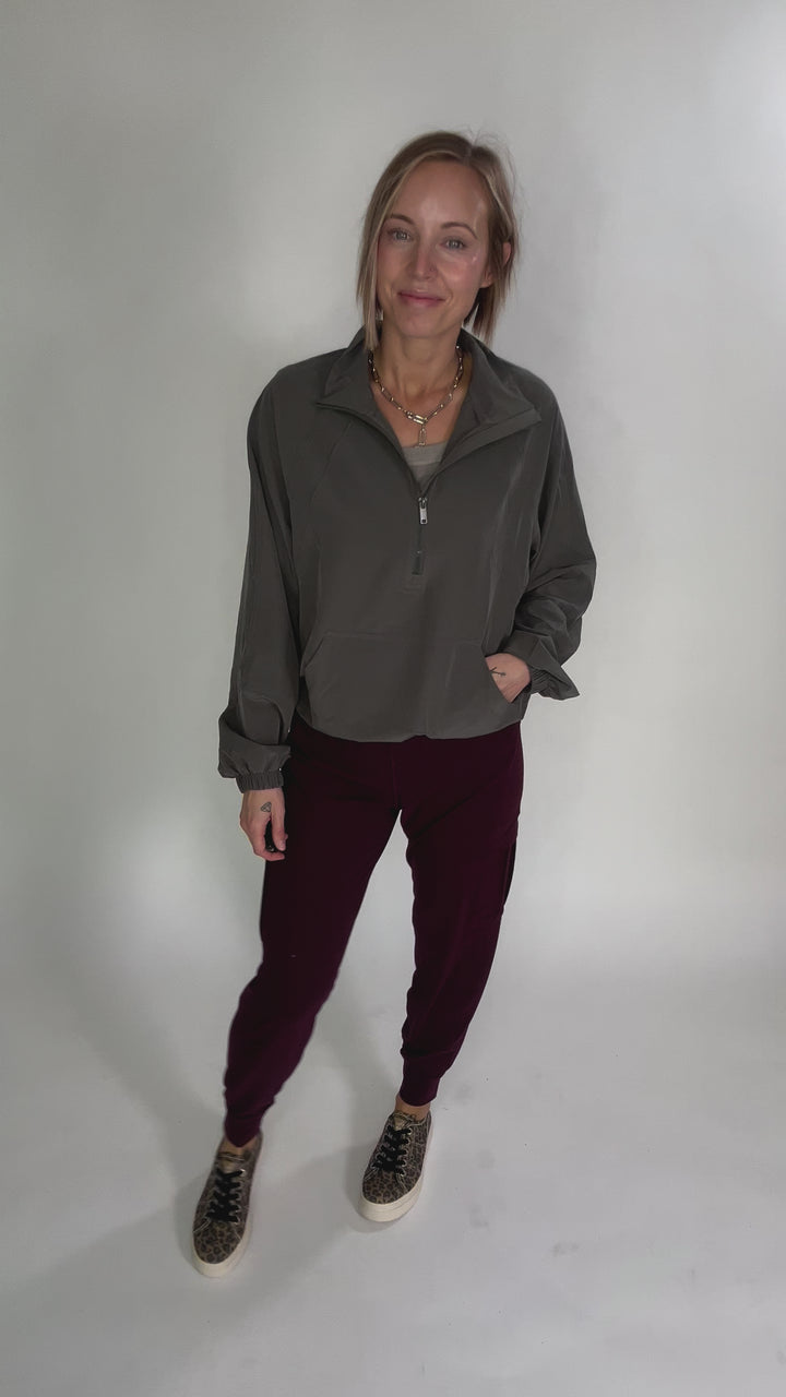 Galia Windbreaker Jacket- ARMY GREEN-FINAL SALE