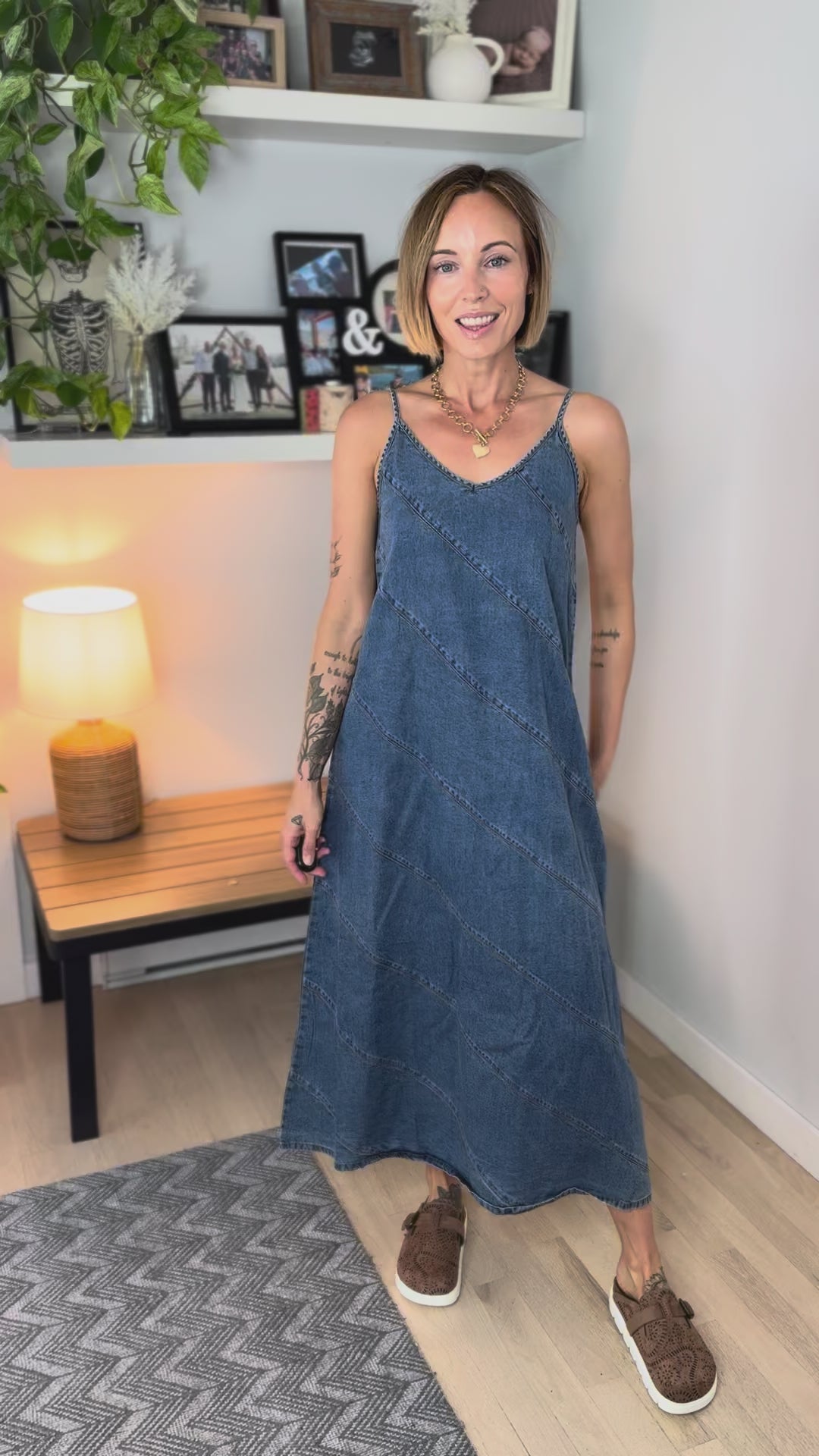 Only Dia Denim Dress- MEDIUM