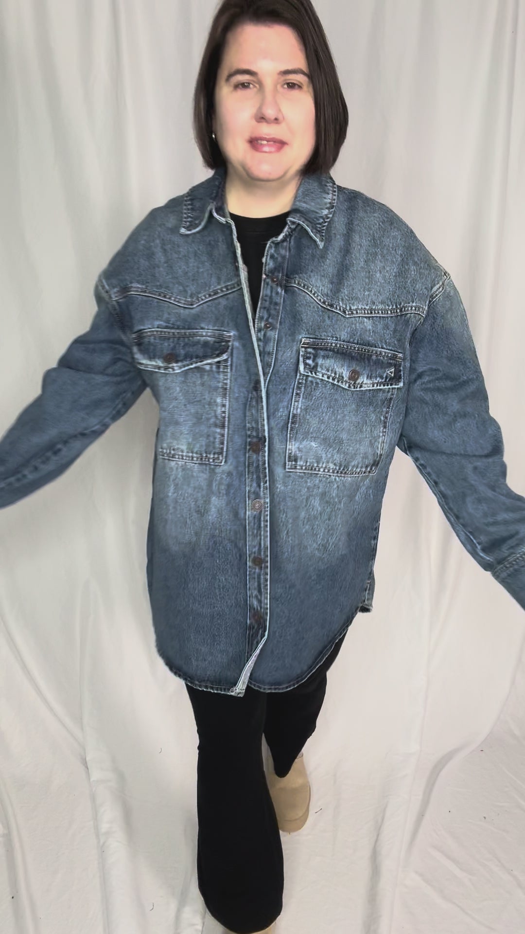 HIDDEN JEANS Abbi Oversized Denim Jacket