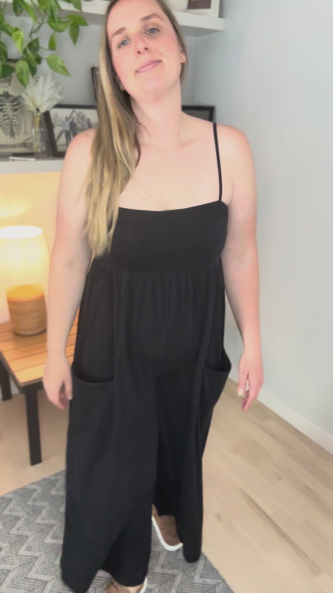 Rowyn Wide Leg Jumpsuit- BLACK