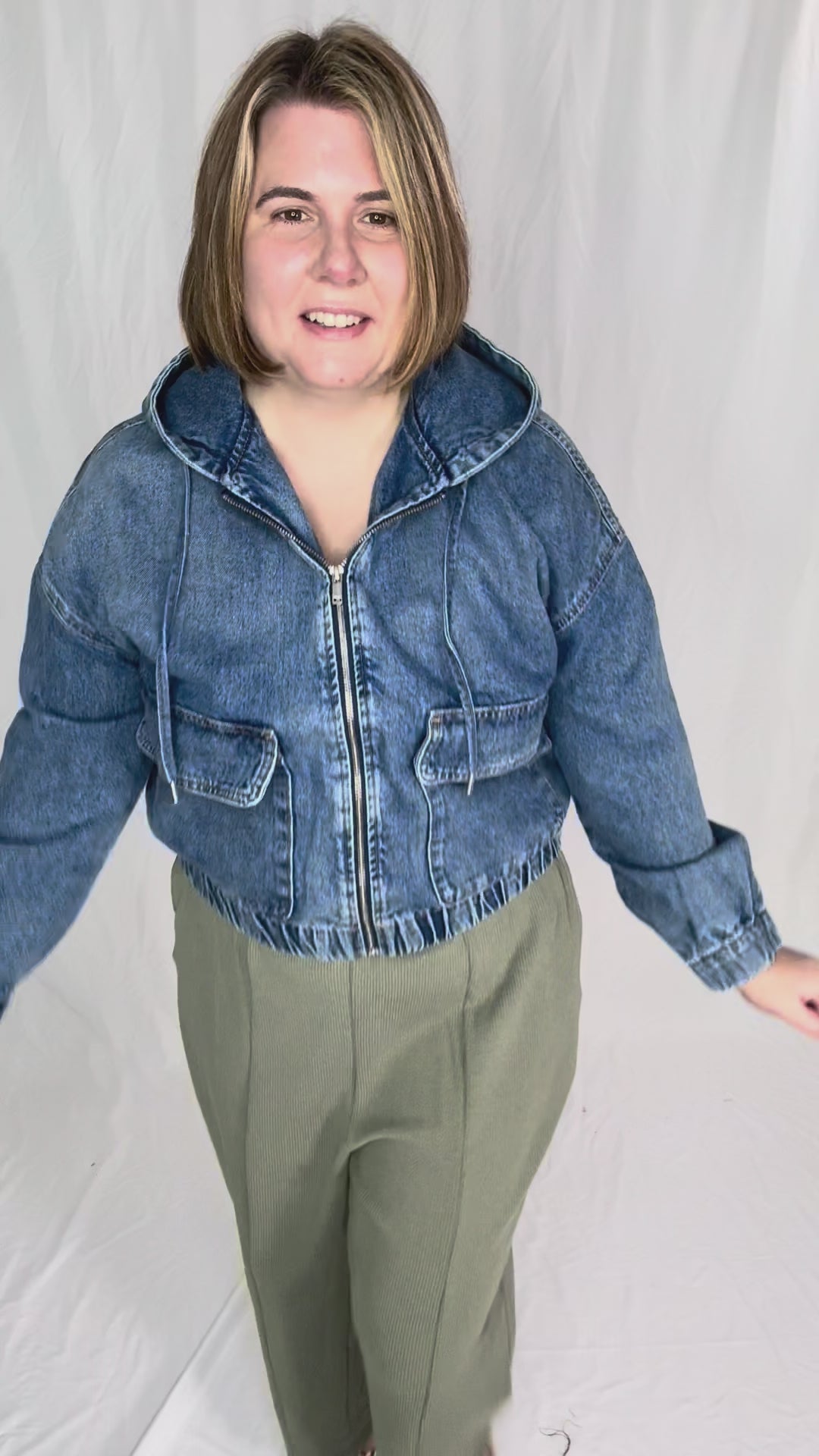 ONLY Kenzie Denim Hoodie Jacket- MEDIUM WASH **PRE-ORDER ETA AUG 8**