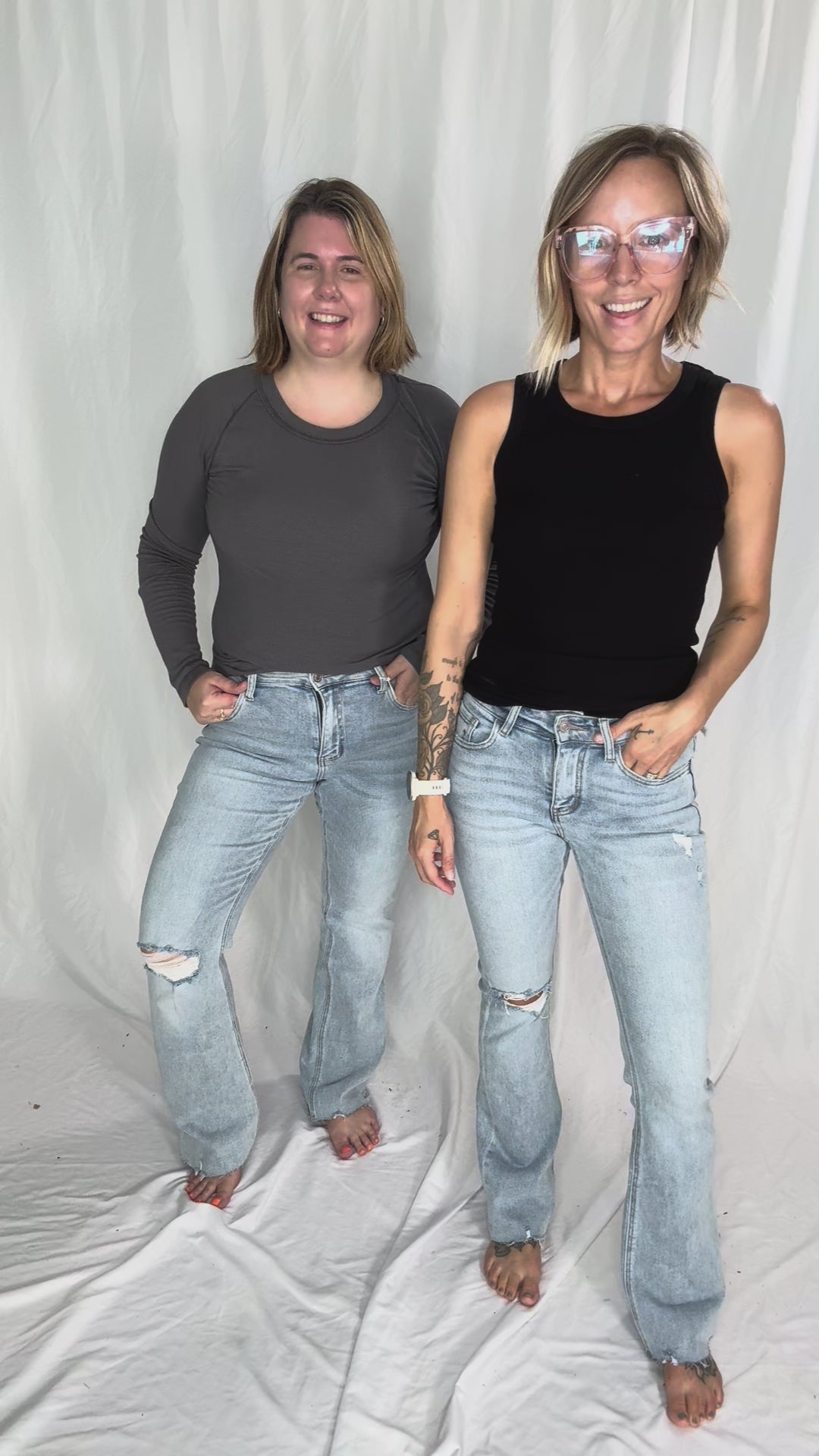 VERVET Kaxi High Rise Relaxed Bootcut Jean- LIGHT