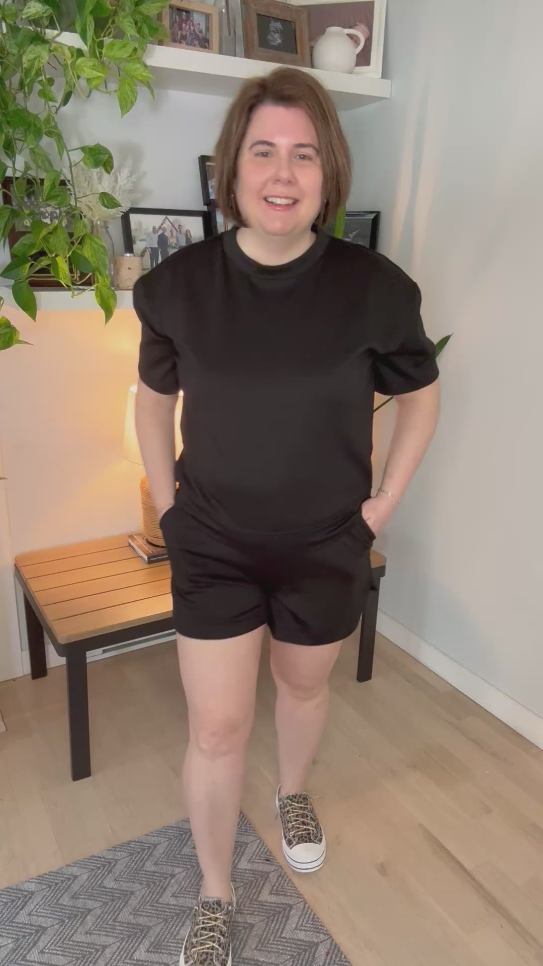 Tinsley Scuba Shorts Set- BLACK