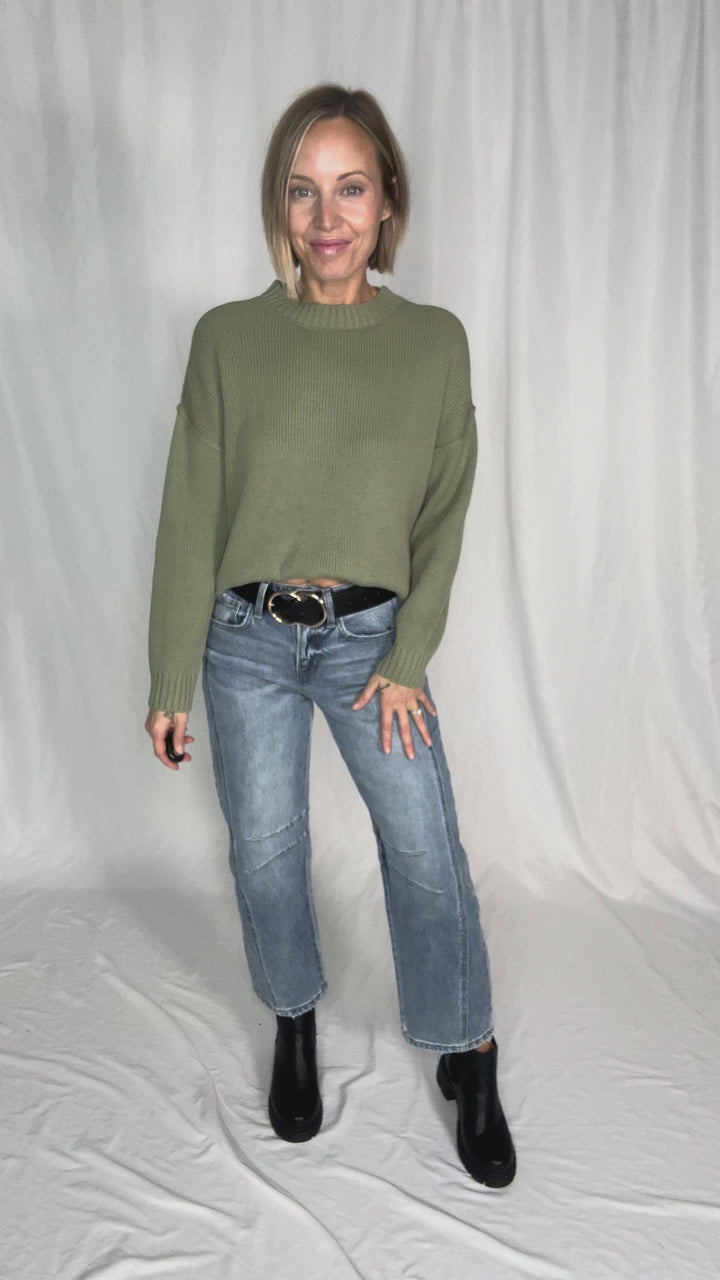 Elizabeth Drop Shoulder Sweater- FERN-FINAL SALE