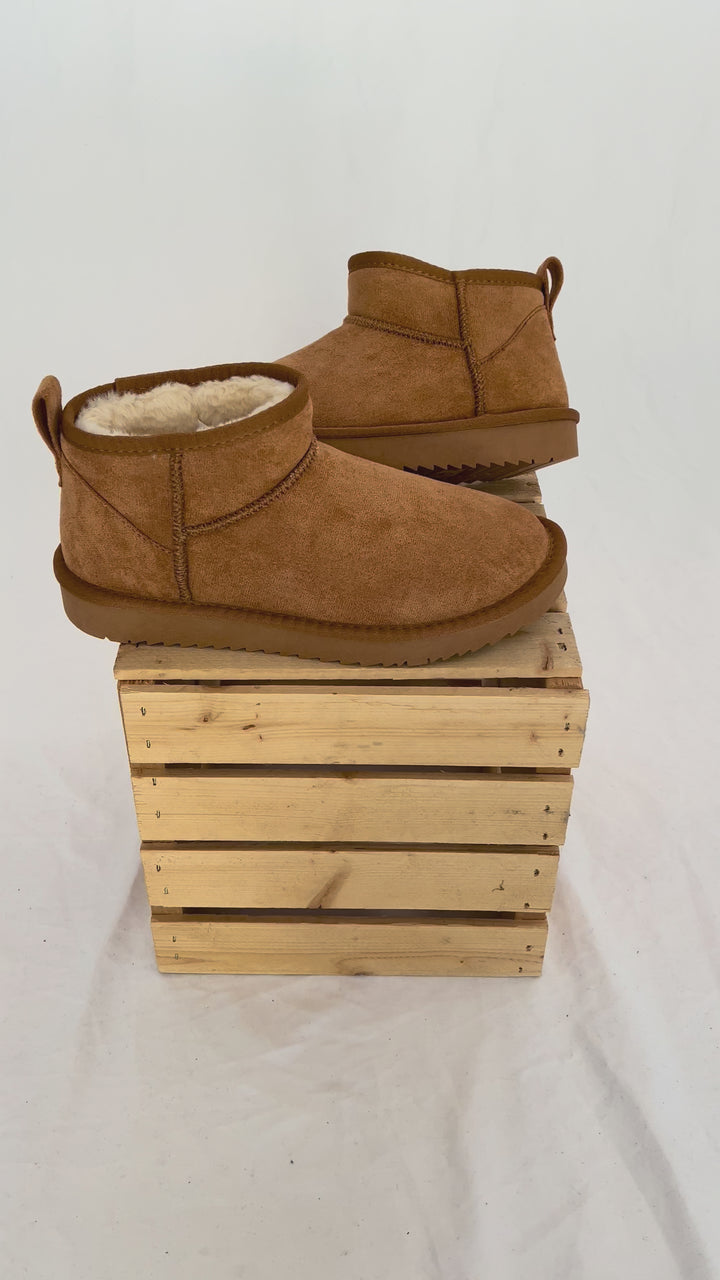 Teagan Faux Fur Boot- TAN