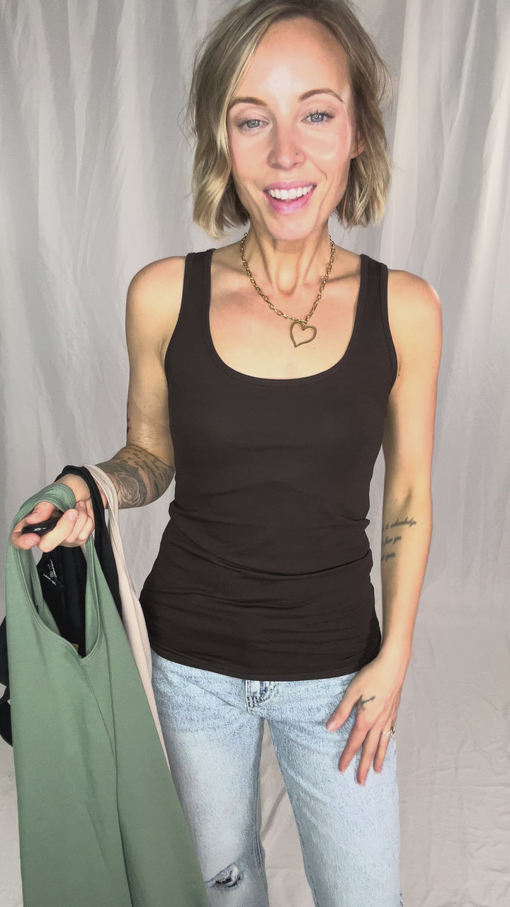 VERO MODA Lulu Long Tank- BLACK