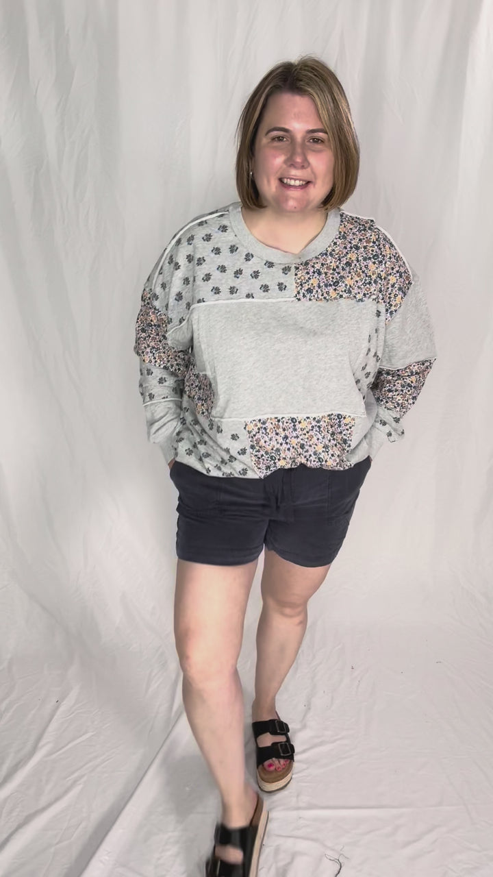 Anna Tencel Shorts With Drawstring- INDIGO-FINAL SALE