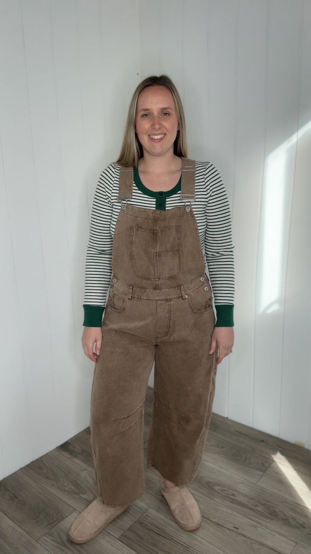 Marie Mineral Washed Barrel Overalls- MOCHA MOUSSE