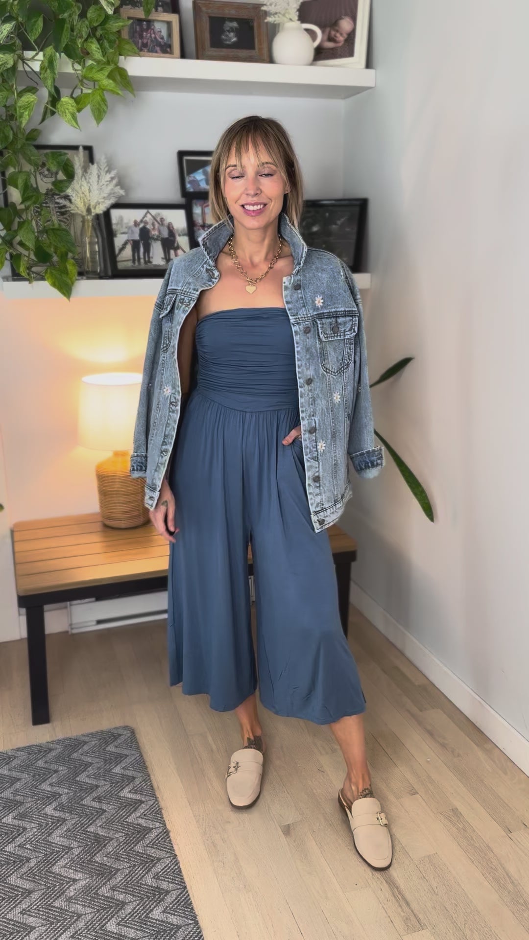 Olivia Jumpsuit- DUSTY BLUE-FINAL SALE