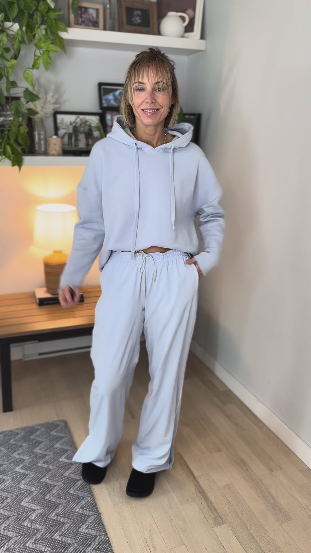 Mono B Malibu Soft Cotton Hoodie- HALOGEN BLUE