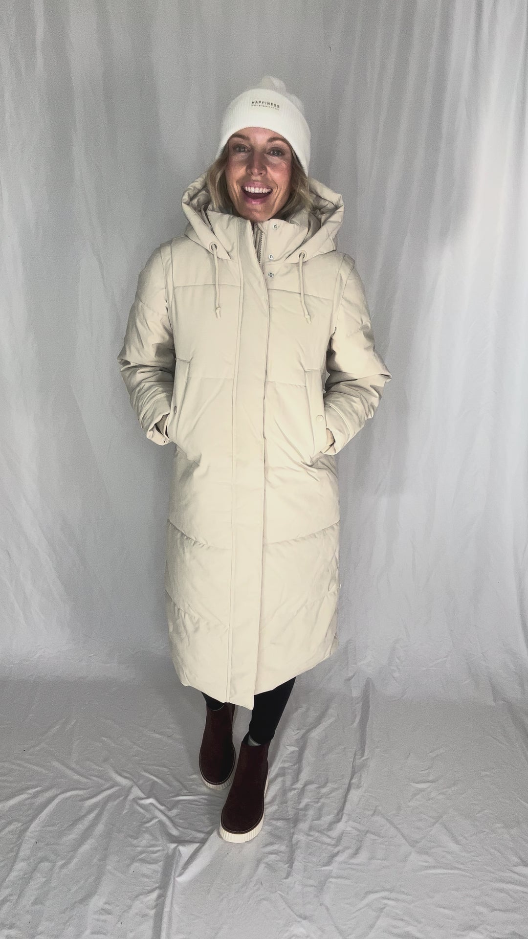 VERO MODA Cedar 2-in-1 Puffer Coat/Vest- OATMEAL