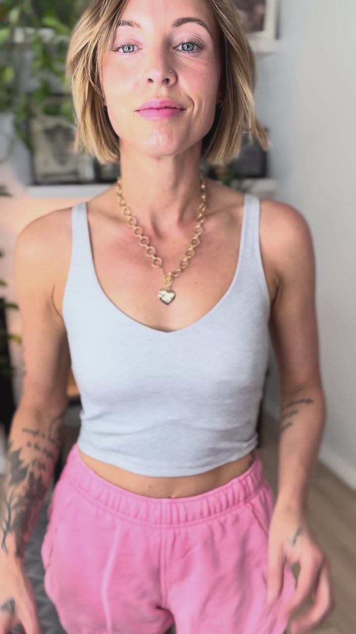 Note Worthy Heart Toggle Necklace- GOLD