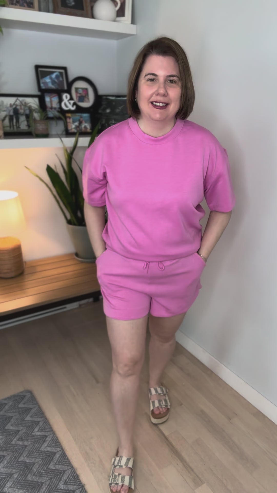 Tinsley Scuba Shorts Set- CANDY PINK-FINAL SALE