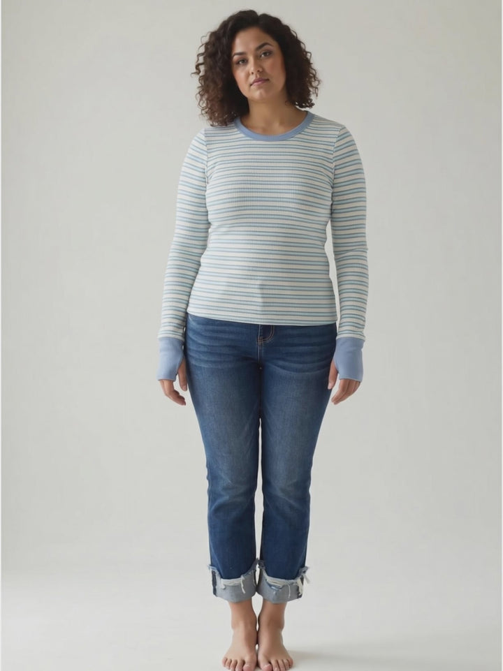 Zenana Abigail Cuffed Jeans- DARK WASH