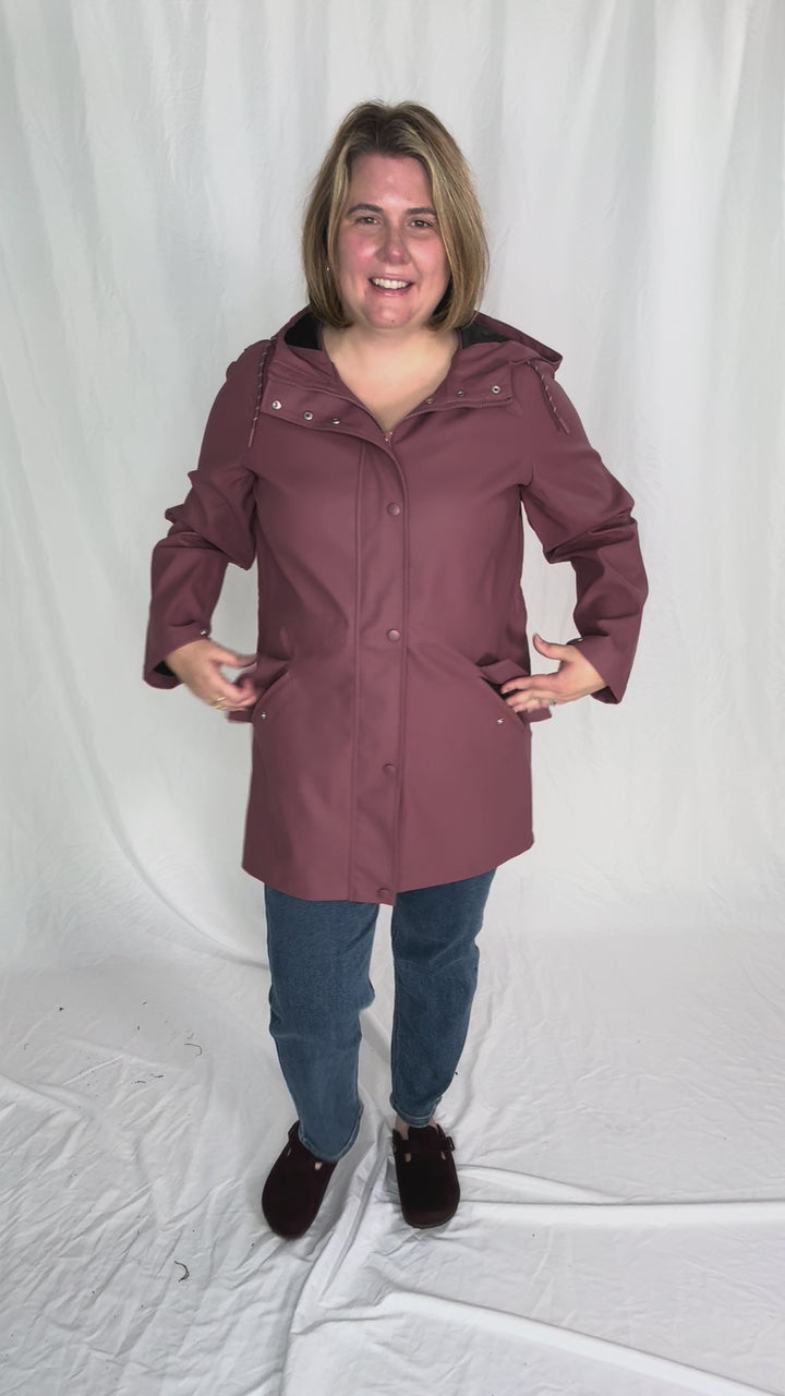 VERO MODA Sitka Rain Jacket- ROSE BROWN