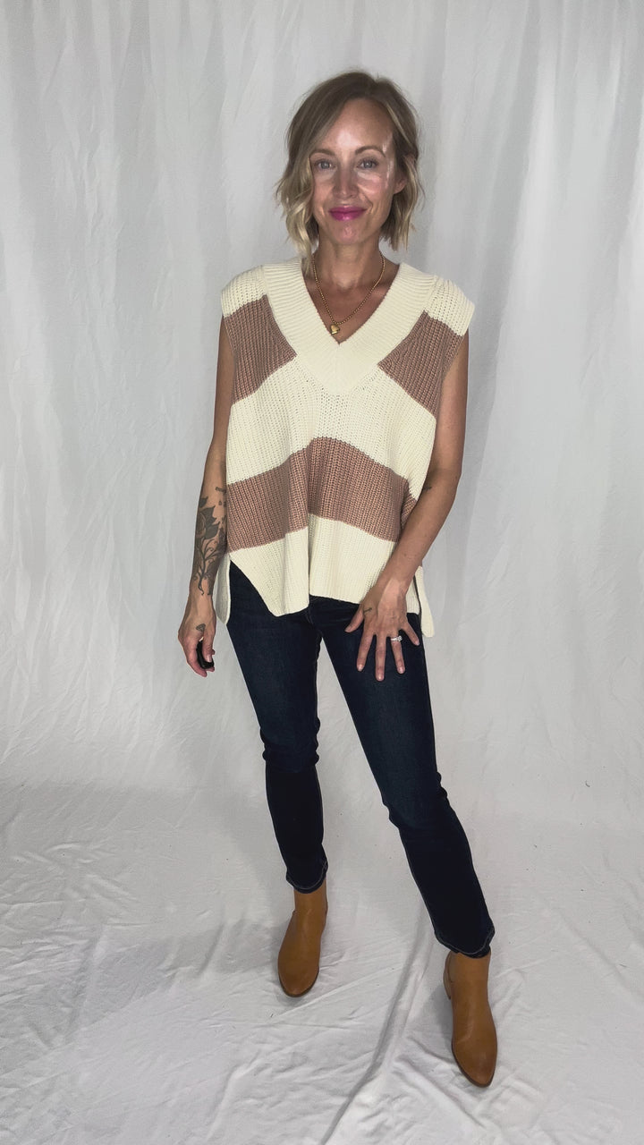 Lemi Oversized Knit Sweater Vest