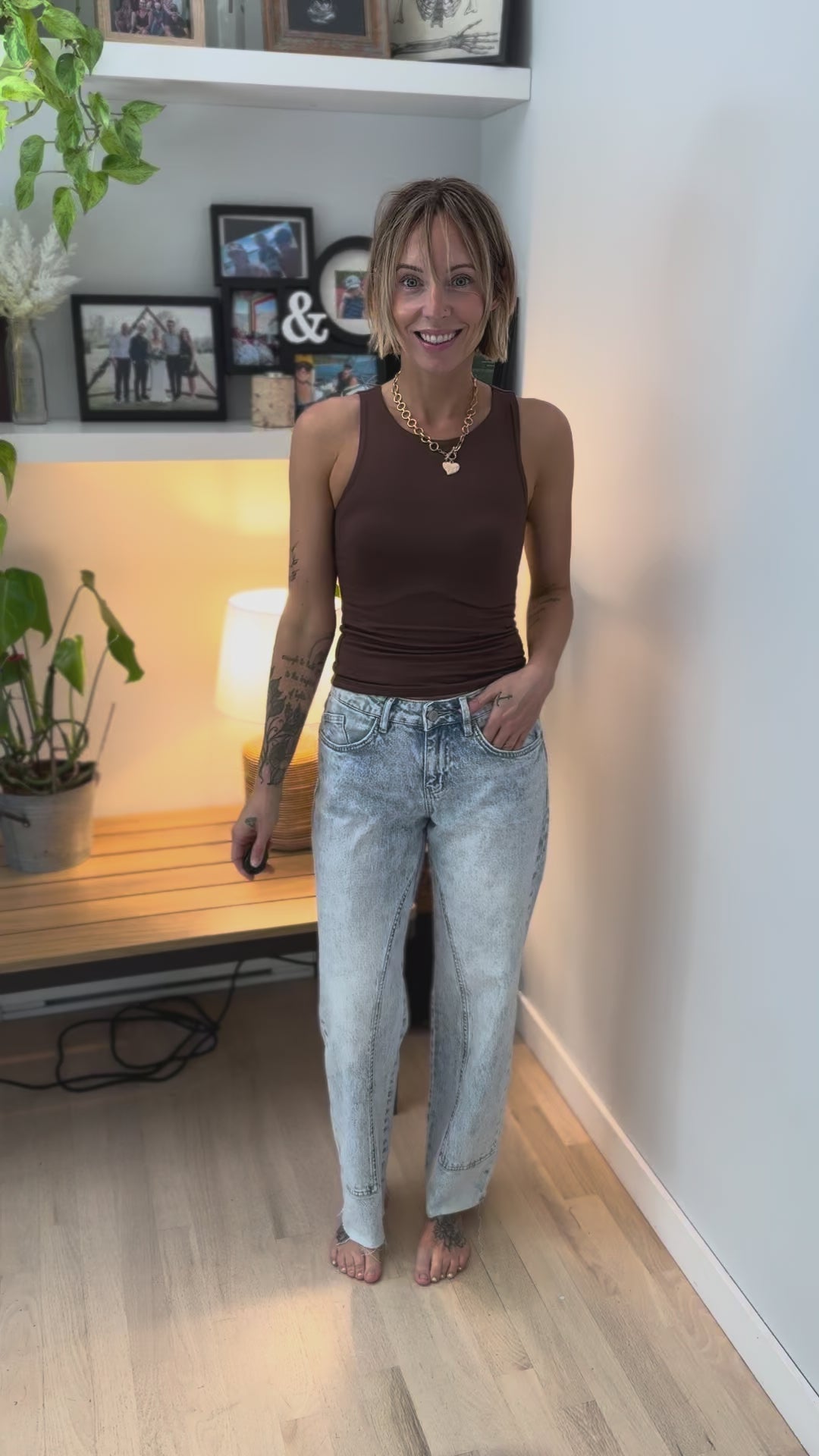 Mica Chester Mid Rise Ankle Straight Leg Jeans- ACID LIGHT