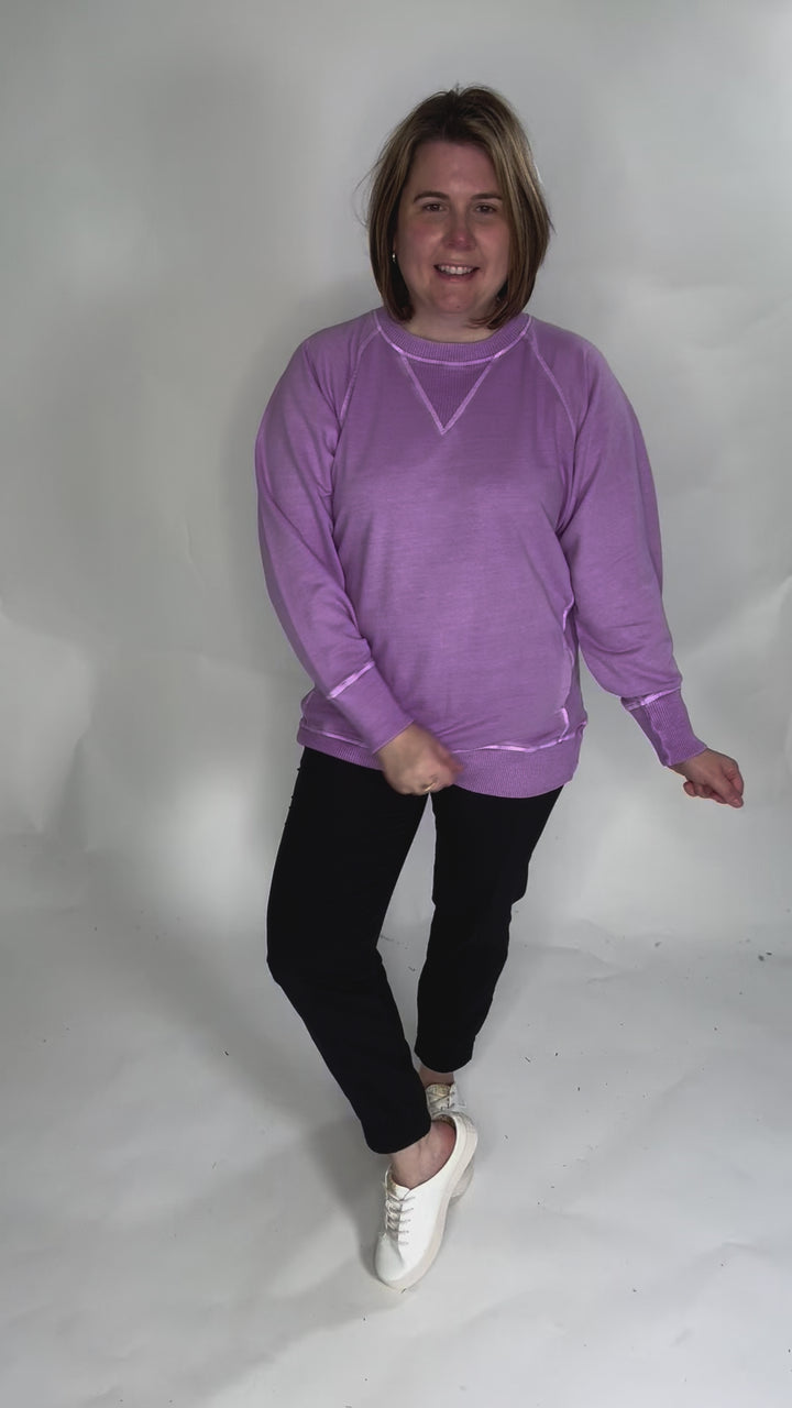 Lux French Terry Pullover- LAVENDER-FINAL SALE
