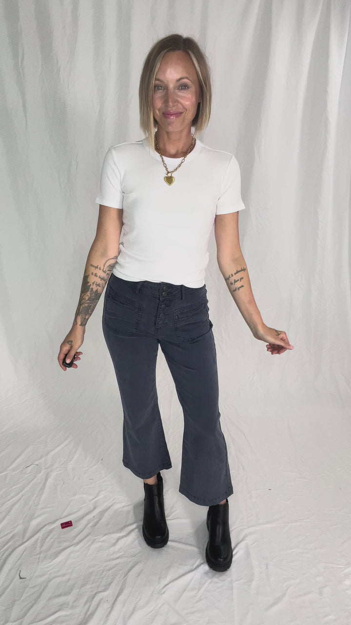 ONLY Easy Ribbed Short Sleeve- BRIGHT WHITE