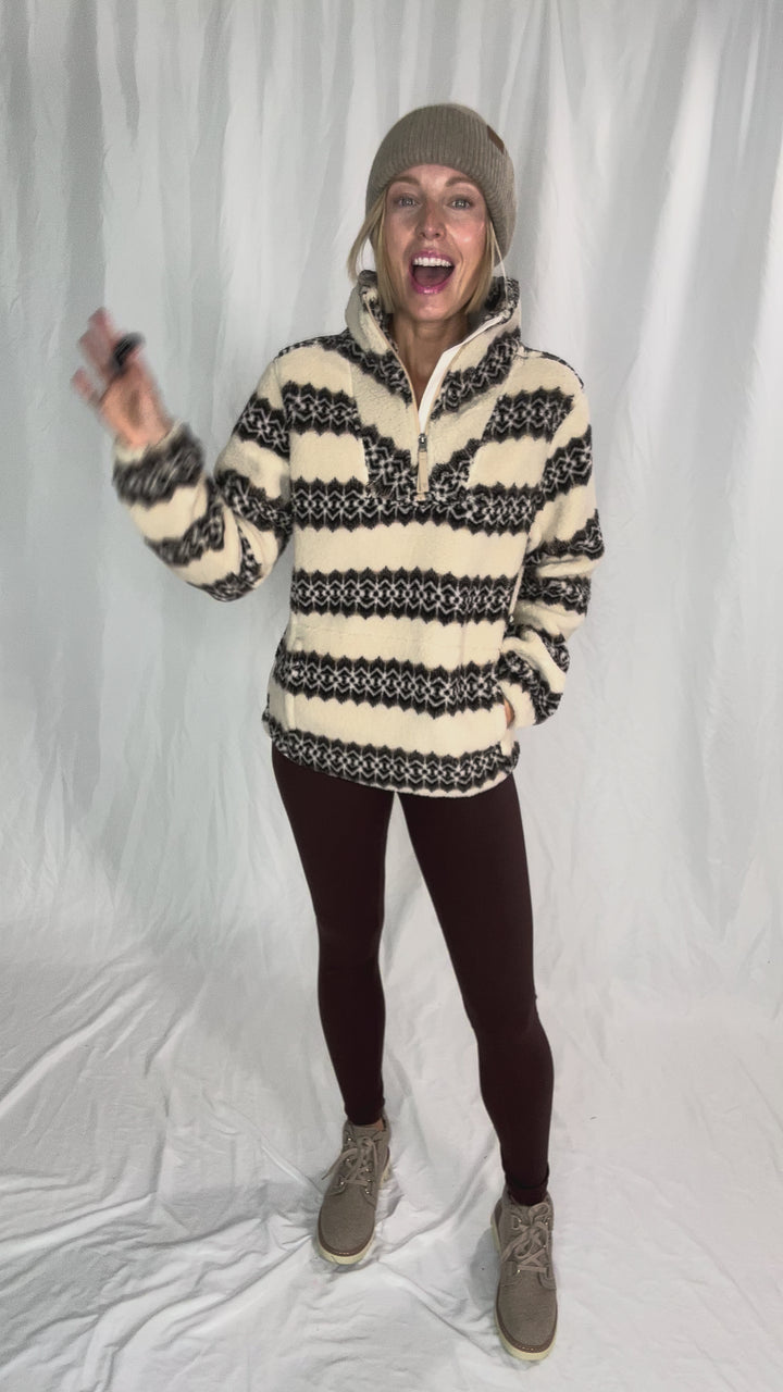 Ainsley Plush Sherpa Pullover- NORDIC BIRCH
