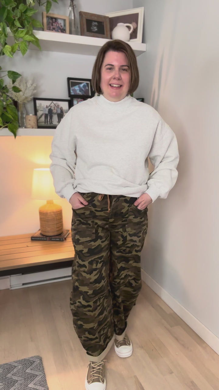 Pearla Mock Neck Sweater- LIGHT HEATHER GREY