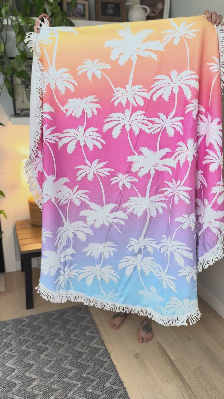 Beach Towel- PALM OMBRE