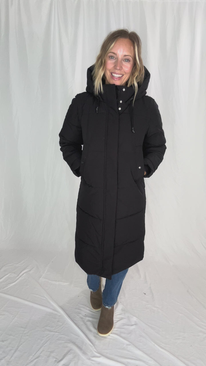 VERO MODA Cedar 2-in-1 Puffer Coat/Vest- BLACK