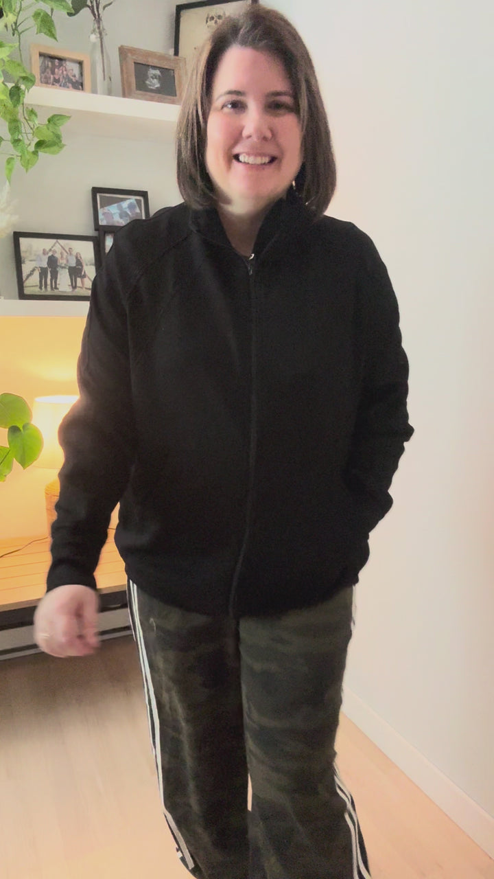 Christie Soft Scuba Full Zip- BLACK