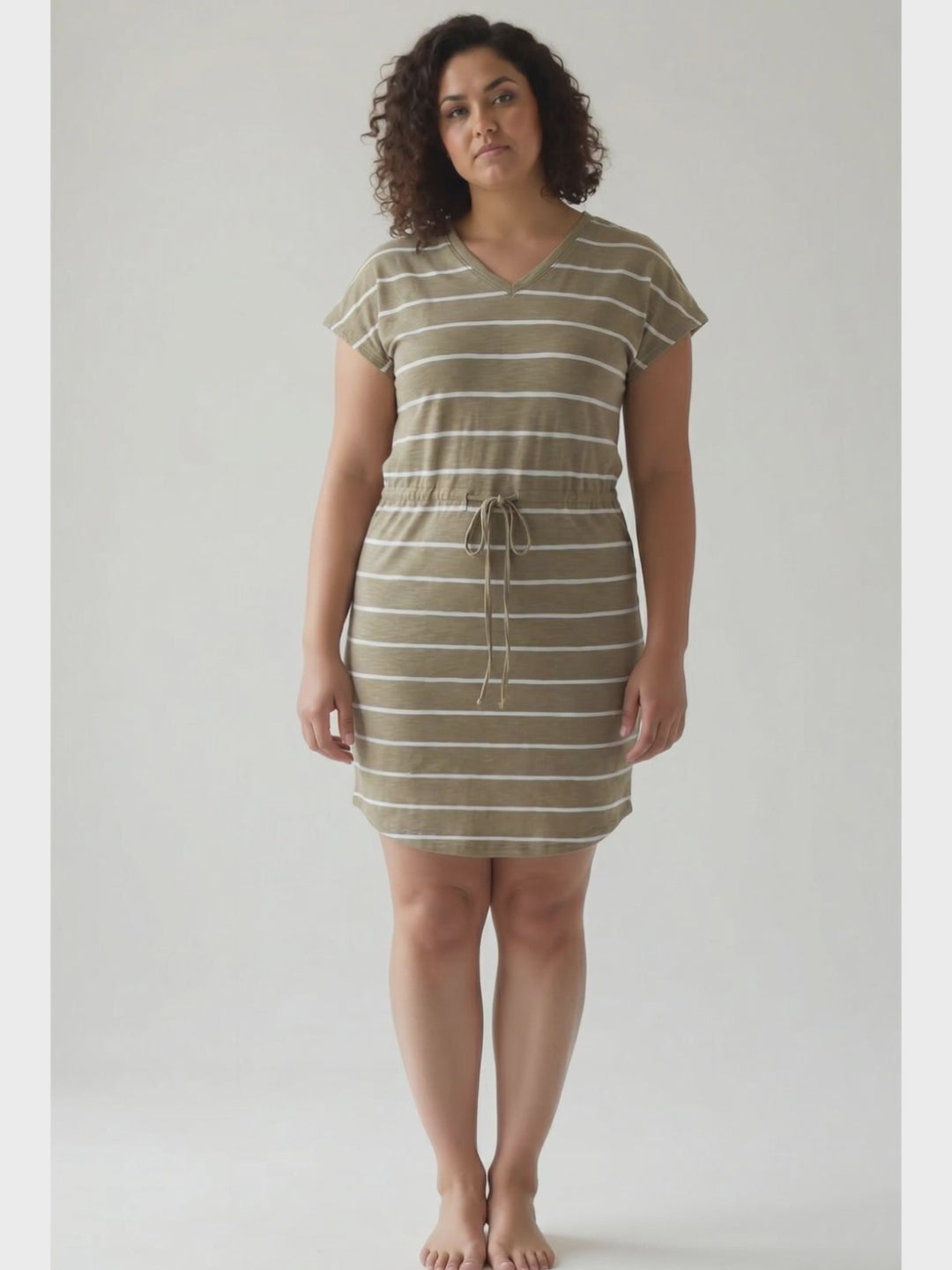 ONLY Cotton Summer Short Sleeve Dress- MERMAID STRIPE