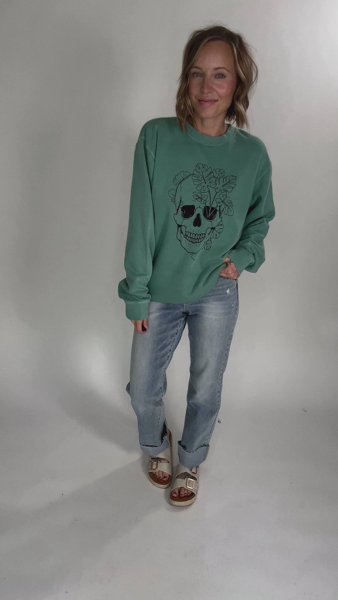 Tropical Skull Premium Crewneck