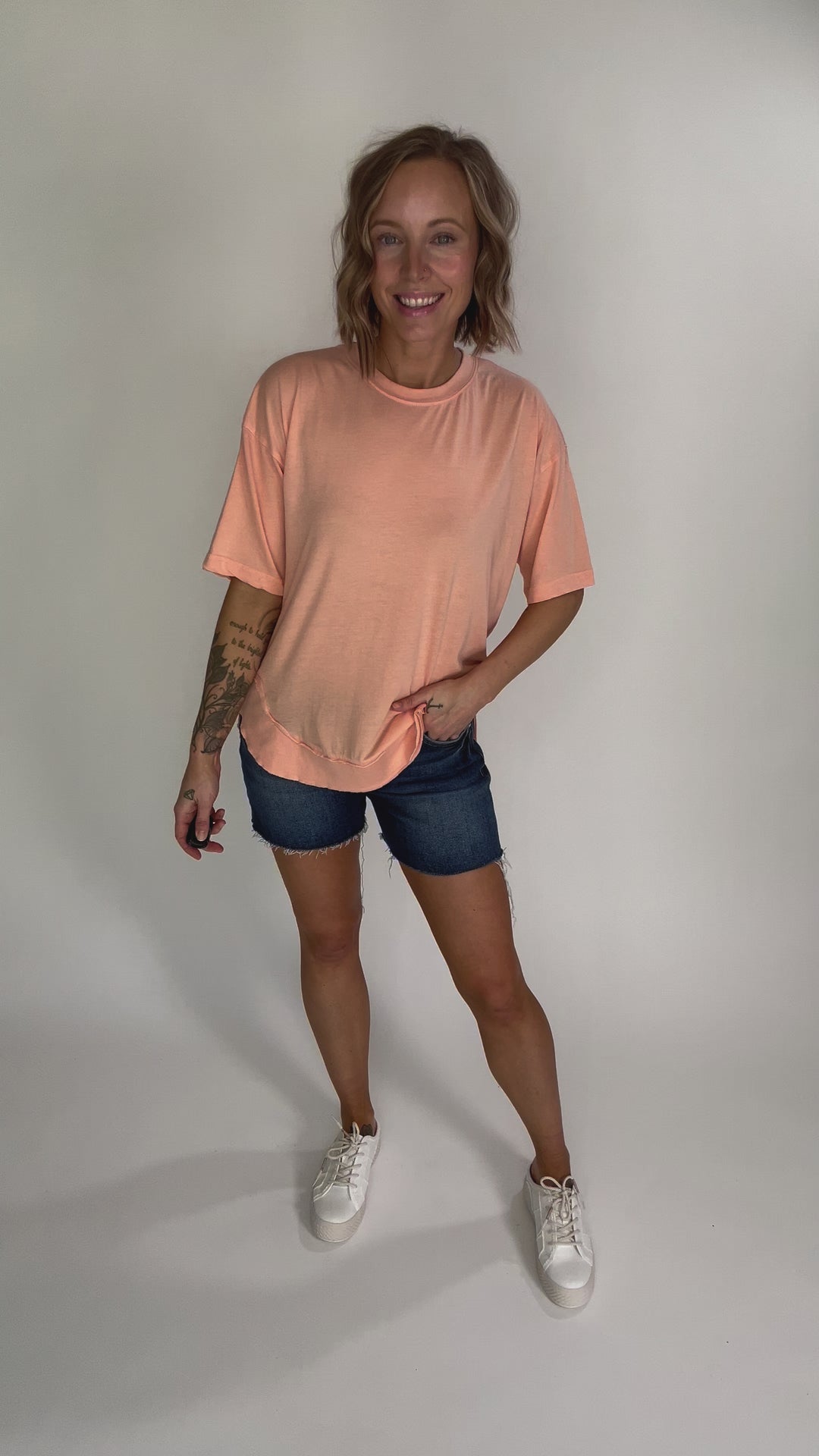 ROYCE Poncho Short Sleeve-CREAMSICLE-FINAL SALE