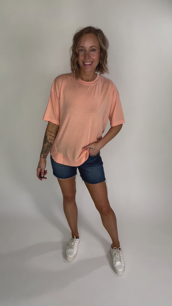 ROYCE Poncho Short Sleeve-CREAMSICLE-FINAL SALE