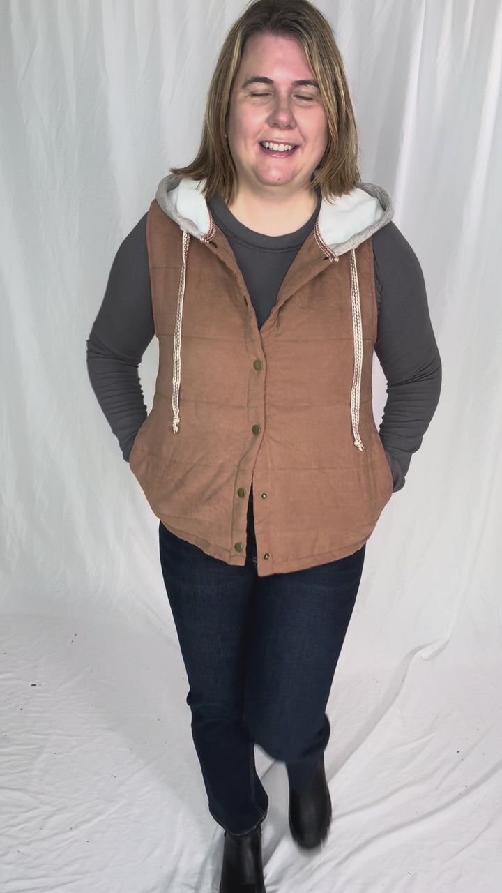Levi Puffer Vest- MOCHA