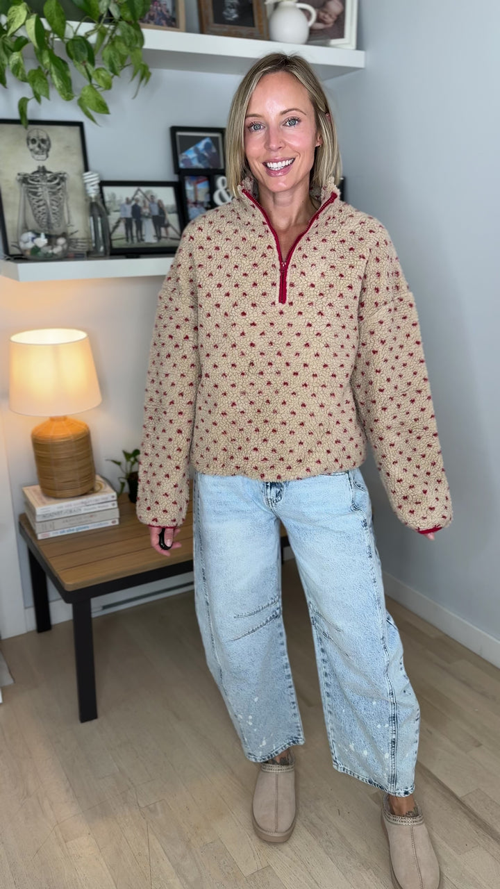 Goldina Pullover Jacket- RED