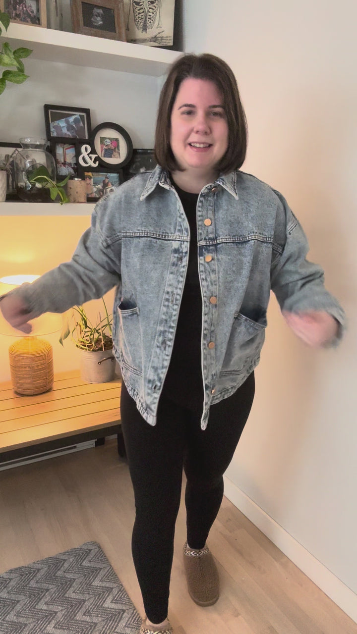 Petra Vintage Denim Jacket- ACID WASH