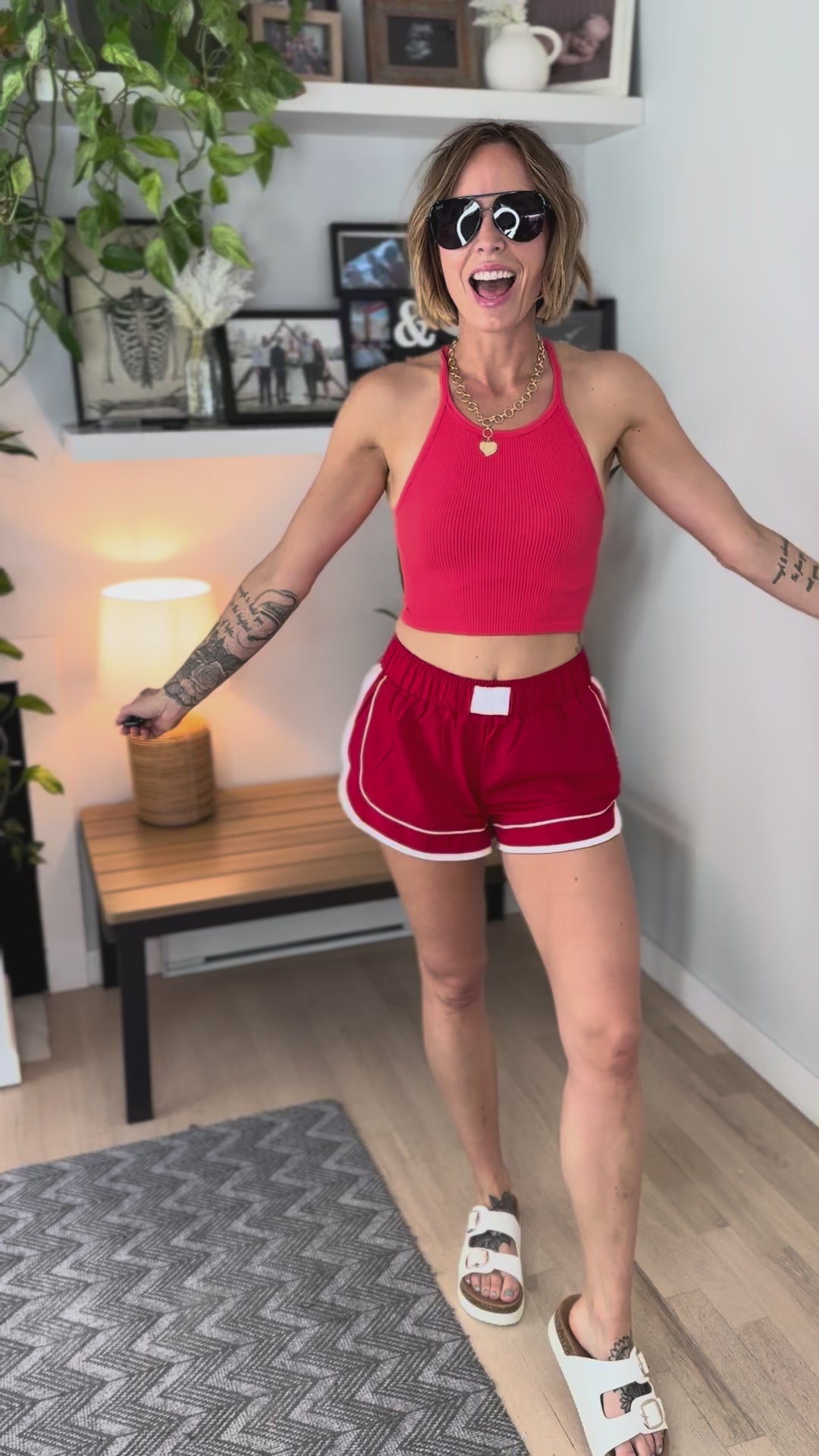 Lauren Active Shorts- TOMATO