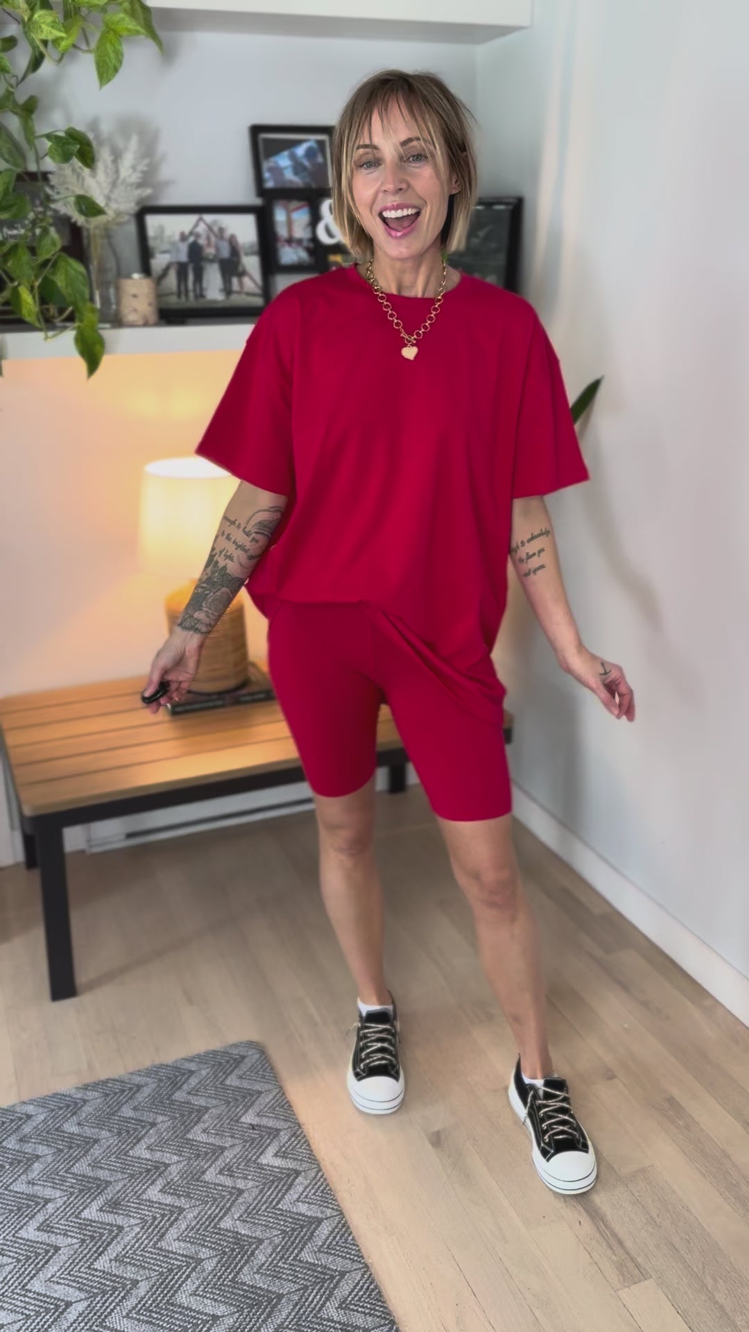 Champlain Cotton Short Set- RUBY