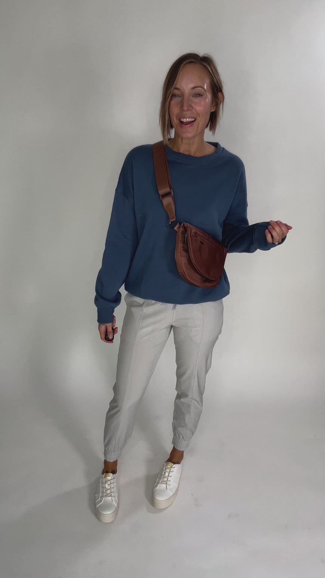 T+G Essential Fleece Sweatshirt- DUSTY BLUE-FINAL SALE