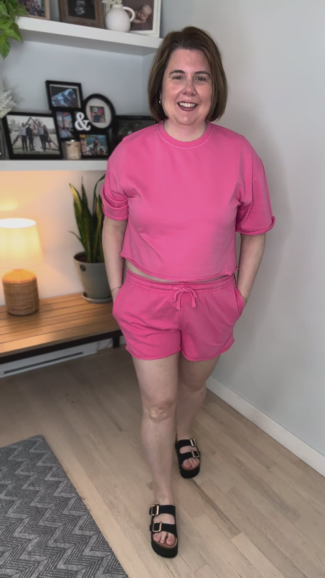 Carly Washed Cotton Set- TAFFY PINK-FINAL SALE
