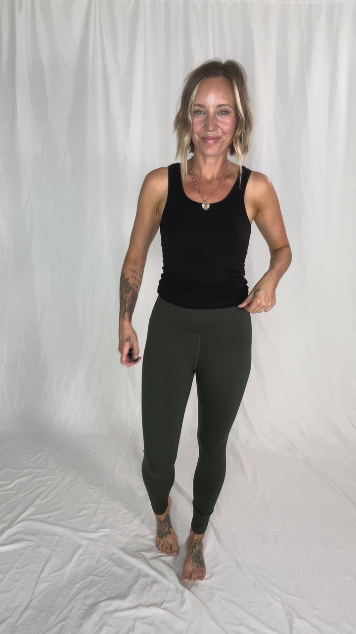 MONO B Soulstice High Waist Legging- DARK FOREST