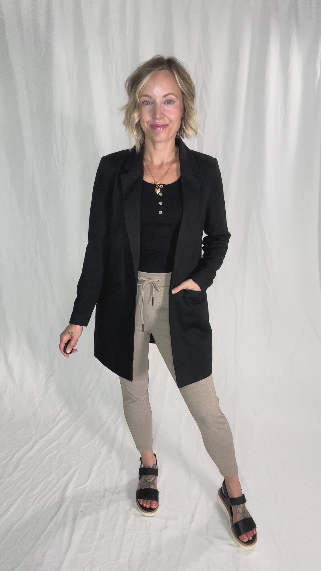 VERO MODA Verina Long Blazer- BLACK