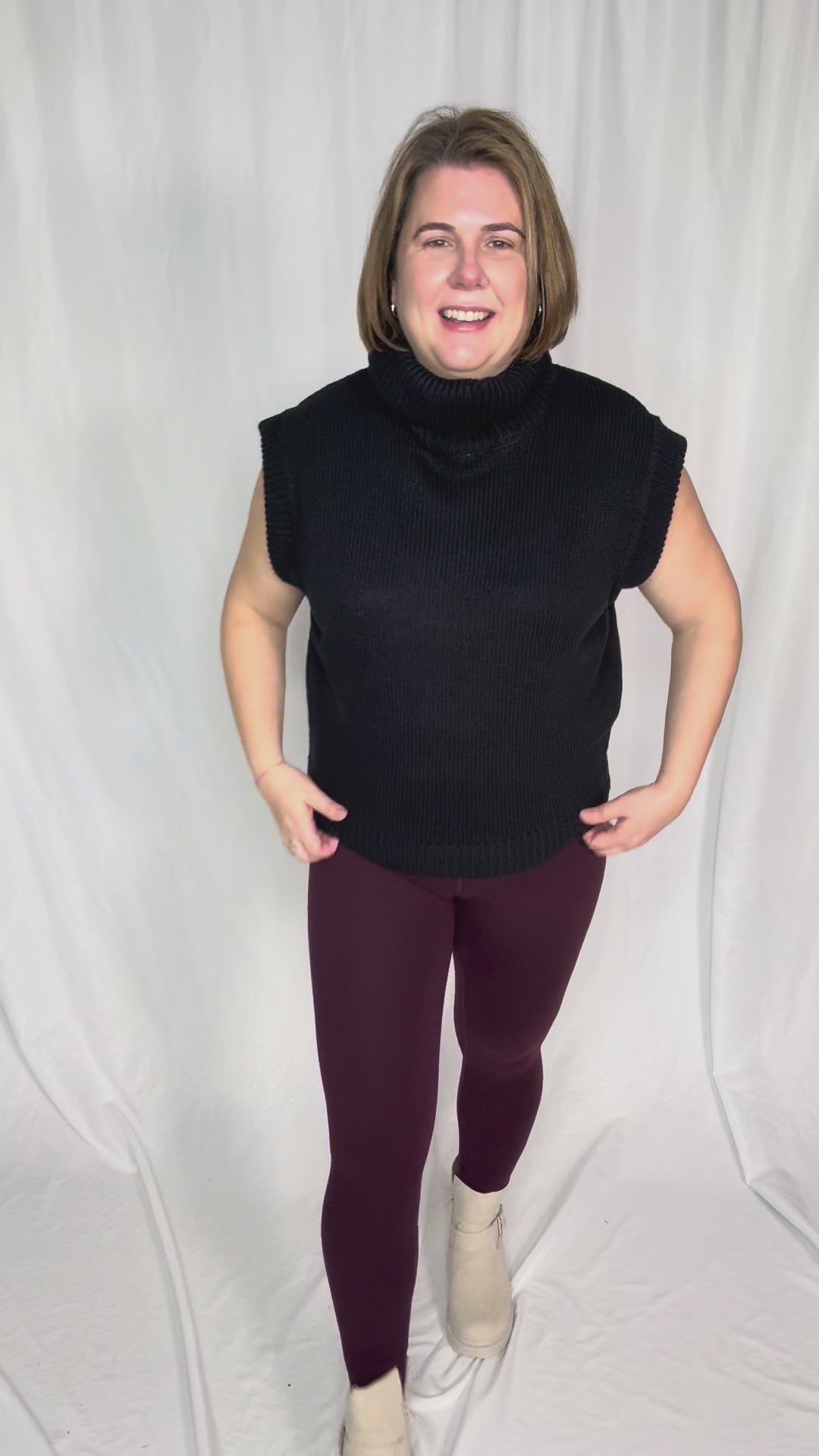 Shonna Sweater Top- BLACK