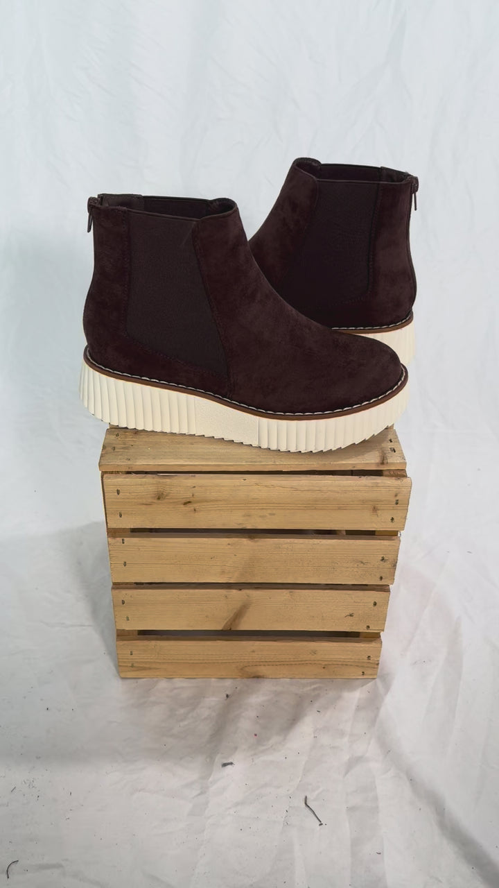 Bronco Wedge Boot- BROWN
