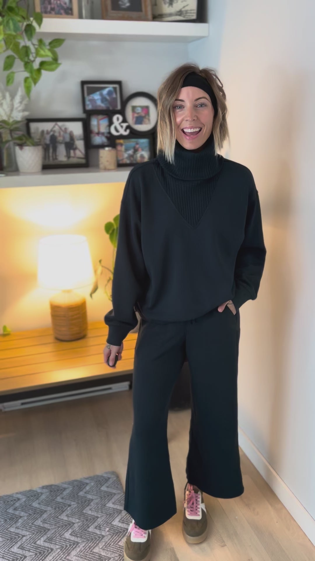 Lemmy Modal Cropped Wide Leg Pant- BLACK