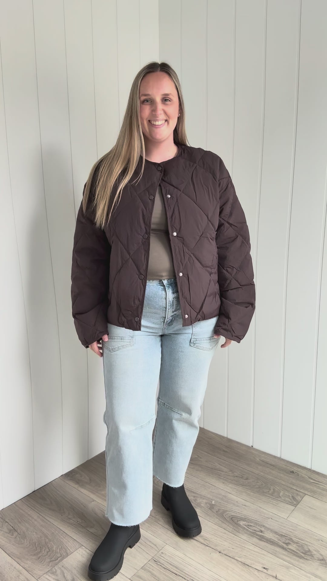 Thea Cuffed Puffer Jacket- MOCHA