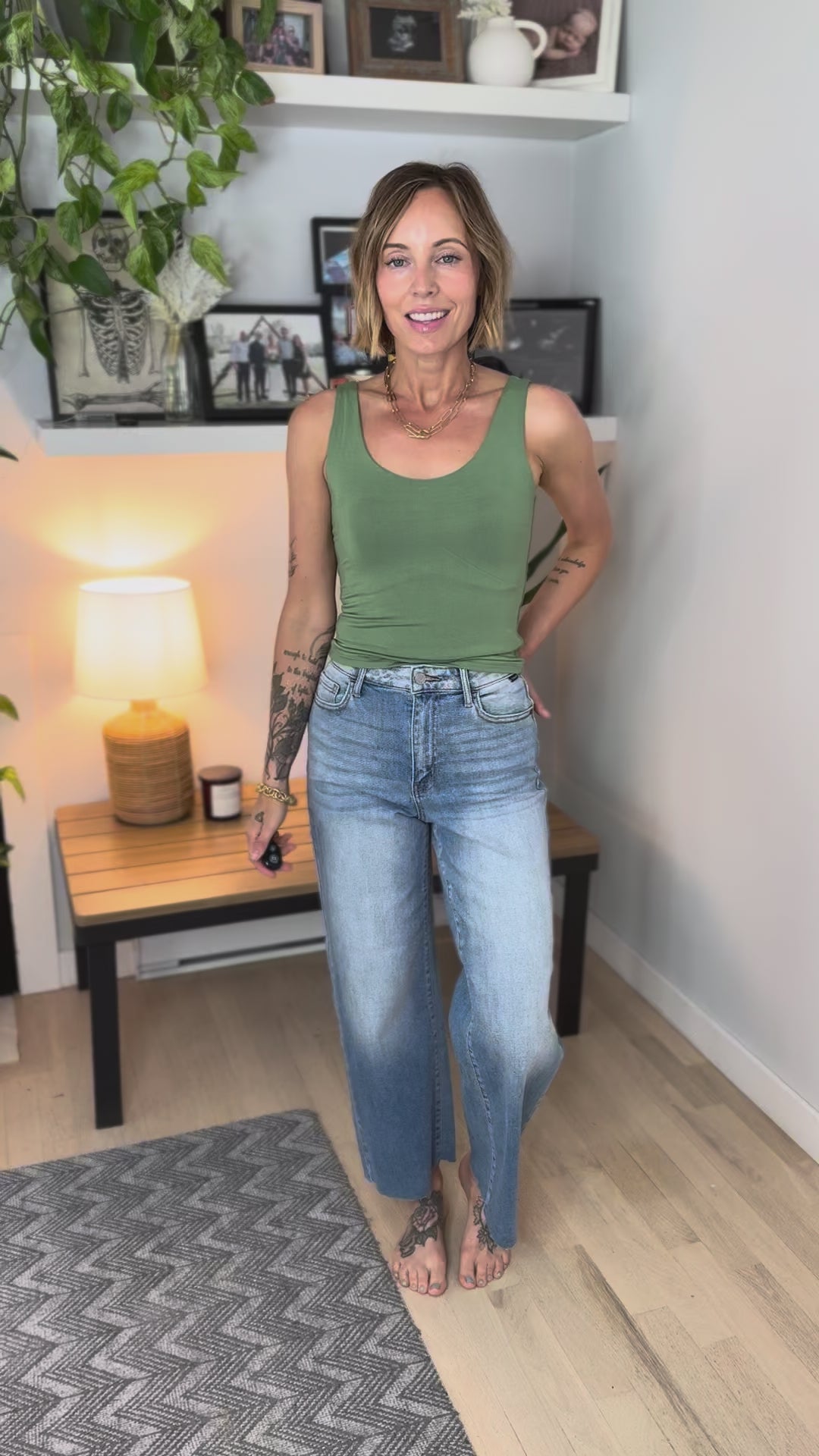 CELLO Starboard High Rise Crop Wide Leg- LIGHT WASH