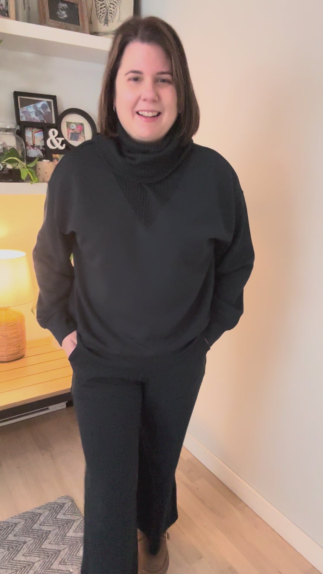 Lemmy Modal Cropped Wide Leg Pant- BLACK